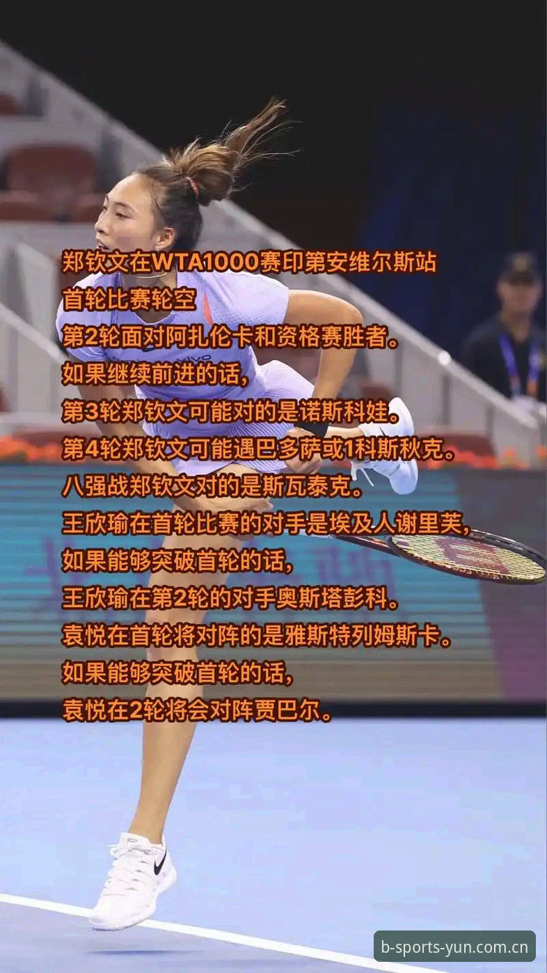 2026法网女单抽签深度评测：郑钦文保分战与B体育观赛指南